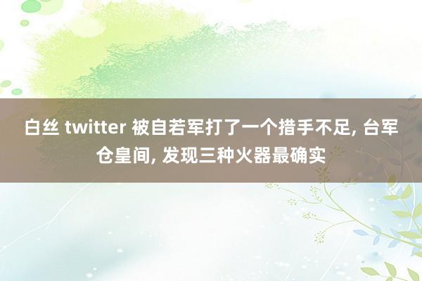 白丝 twitter 被自若军打了一个措手不足， 台军仓皇间， 发现三种火器最确实
