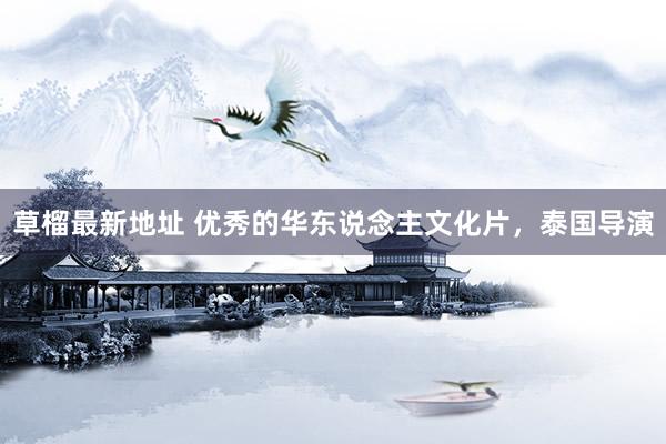 草榴最新地址 优秀的华东说念主文化片，泰国导演